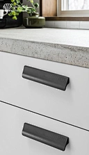 Black cabinet handles